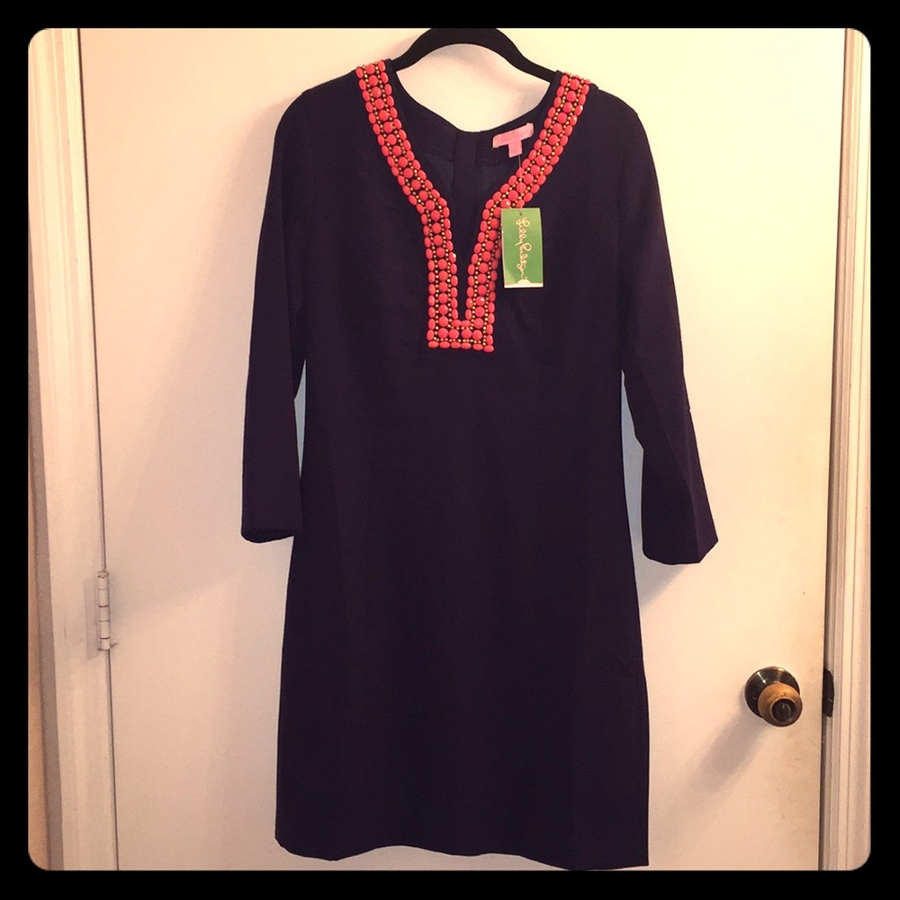 Lilly Pulitzer Bennet Shift Dress- True Navy